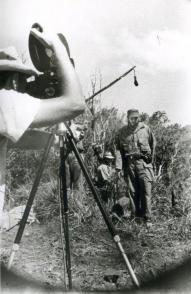 Filmación en la Sierra Maestra. Foto: Cortesía de Rebeca Chávez