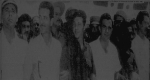 El desfile por primera vez de las milicias, 1 de mayo de 1959. El desfile por primera vez de las milicias, 1 de mayo de 1959.