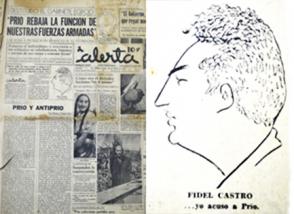 Primera plana del periódico Alerta del 28 de enero de 1952, donde aparecen importantes detalles del artículo de Fidel. / Caricatura de Fidel aparecida en ese número de Alerta. Foto: OAH Primera plana del periódico Alerta del 28 de enero de 1952, donde aparecen importantes detalles del artículo de Fidel. / Caricatura de Fidel aparecida en ese número de Alerta. Foto: OAH