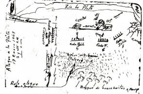 Croquis del Combate de La Plata, Sierra Maestra, el 17 de enero 1957, elaborado por Raúl Castro Ruz pocos días después. Croquis del Combate de La Plata, Sierra Maestra, el 17 de enero 1957, elaborado por Raúl Castro Ruz pocos días después.