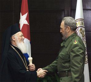 Fidel Castro Ruz junto al Patriarca Bartolomeo I Fidel Castro Ruz junto al Patriarca Bartolomeo I