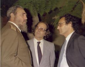 Junto a Adolfo Pérez Esquivel, Premio Nobel de la Paz